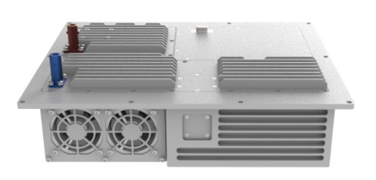 Sealed thermoelectric cooling assembly with hot-side fans and heat sinks